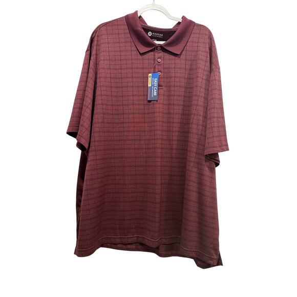 Haggar Other - NWT Haggar Clothing Wine Colored Short Sleeve Polo Size 4X MSRP $54.00